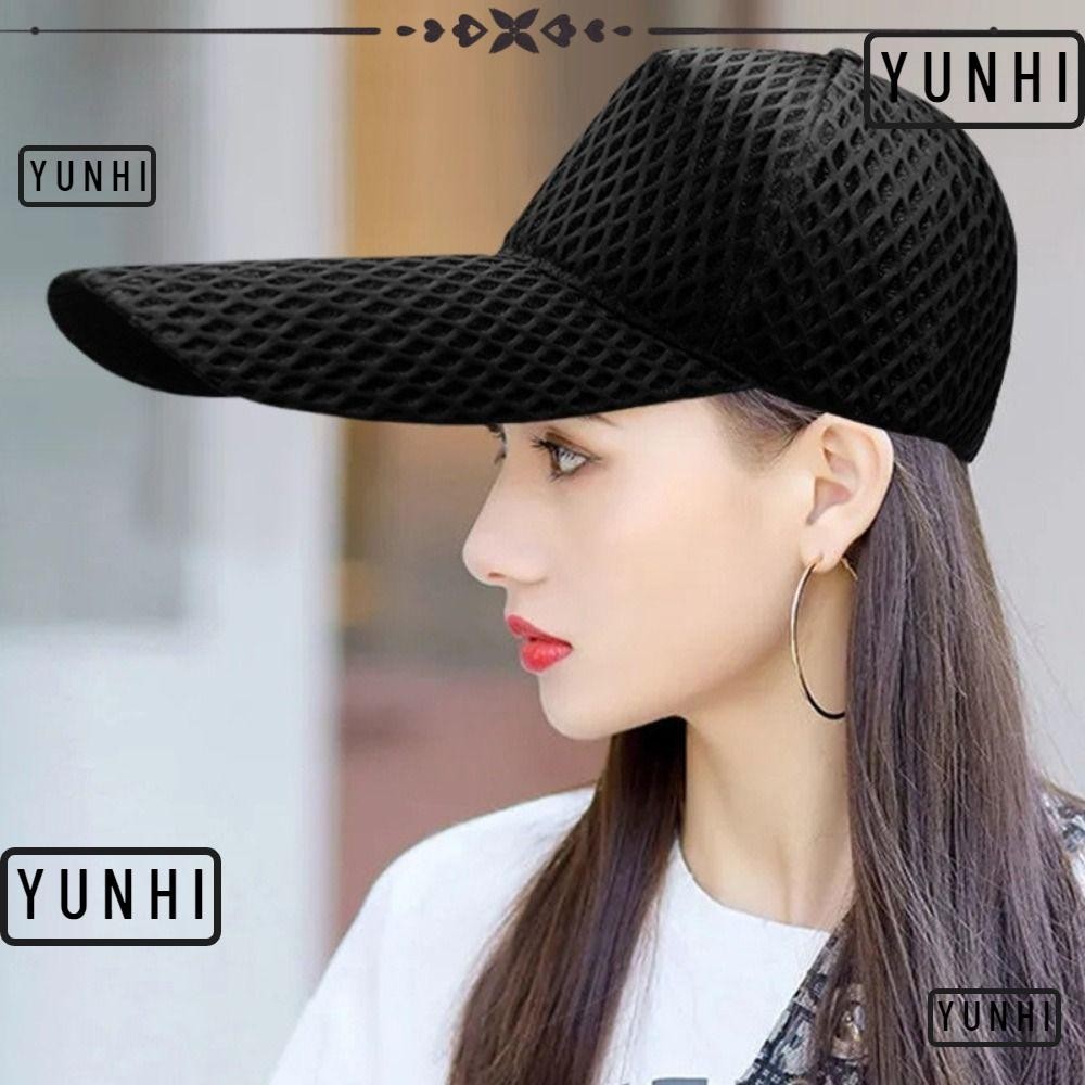 Yunhi หมวกเบสบอล ปีกยาว 14 ซม. กันแดด ขนาดใหญ่ สําหรับผู้ชาย