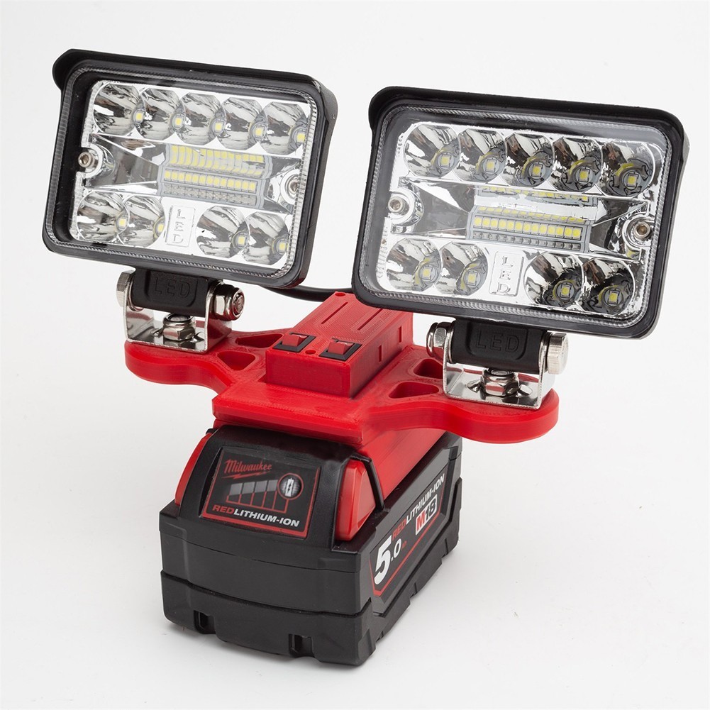 【Sunnylife 】 ไฟทํางาน LED 1x สําหรับแบตเตอรี ่ Milwaukee / XC 18V 20V ( 5600LM 2 หัว-w/USB