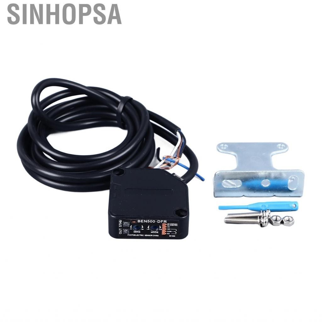 Sinhopsa Optoelectronic Switch Sensor 24-240VAC DC Diffuse Reflection Photoelectric for Non Transparent Object Detection