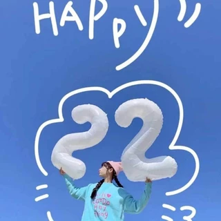 ลูกโป่งตัวเลขตั้งได้ 32 นิ้ว ขนาดใหญ่ สีขาว ดำ ชมพู PT-2