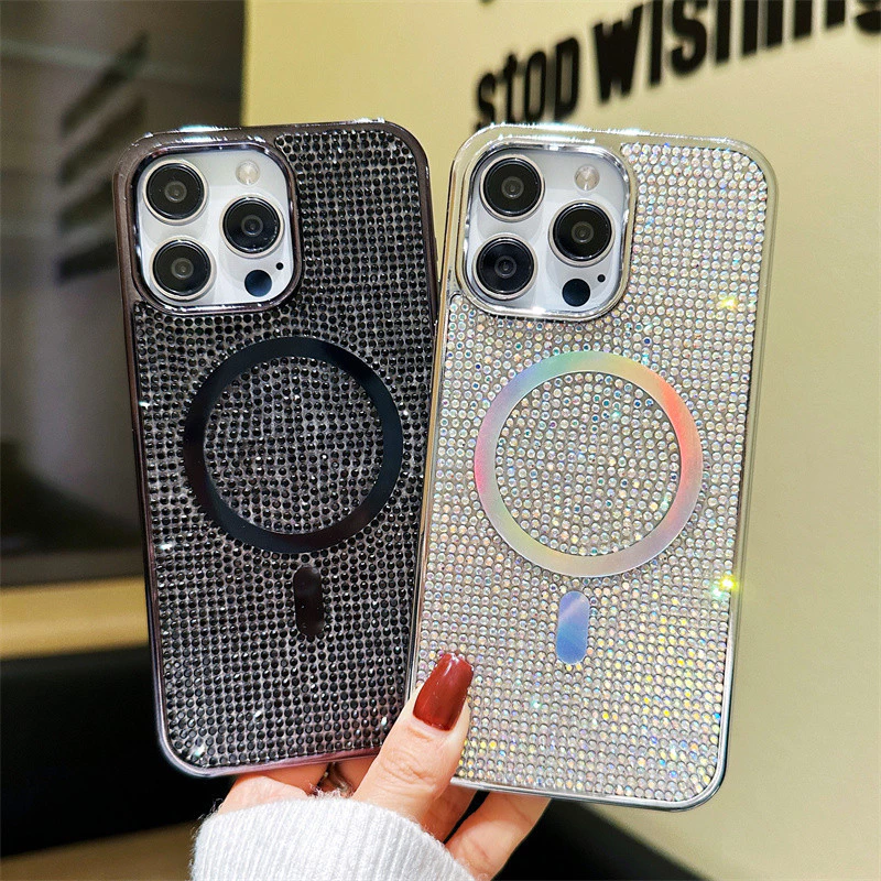 เคสโทรศัพท์มือถือ กันกระแทก ประดับเพชร วิบวับ หรูหรา สําหรับ Iphone 15promax 14promax 13promax 12promax 15pro 14pro 13 12pro 11