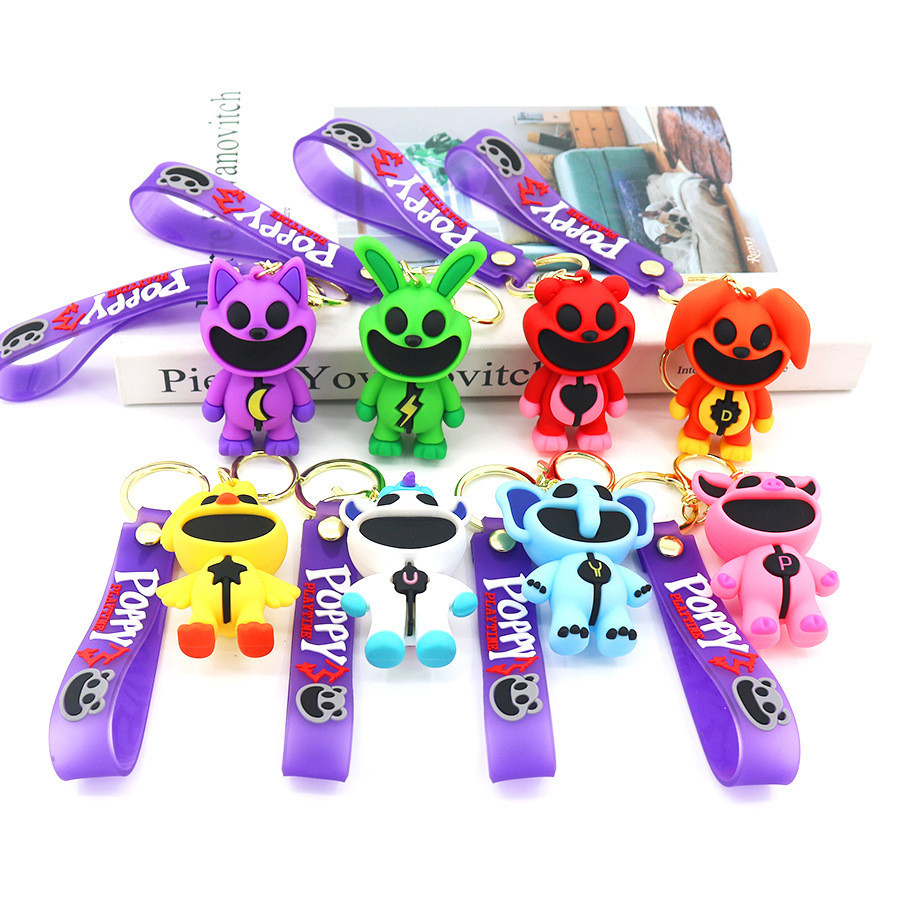 Poppy Playtime 3 พวงกุญแจ พวงกุญแจ จี้รูปยิ้ม ของขวัญสําหรับเด็กผู้ชาย ผู้หญิง กระเป๋าเป้สะพายหลัง