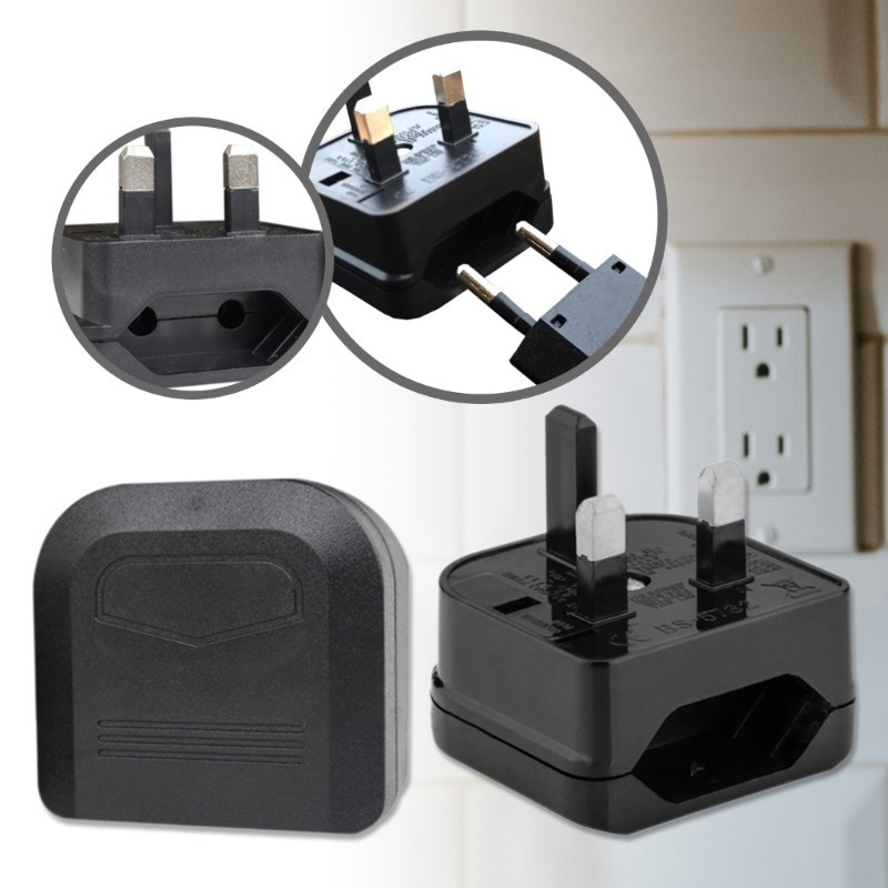 WU แพ็ค 2 EU ถึง UK ปลั๊กอะแดปเตอร์ Eu 2Pin ถึง UK 3Pin Power Outlet Converters EU ถึง UK ปลั๊กตัวแป