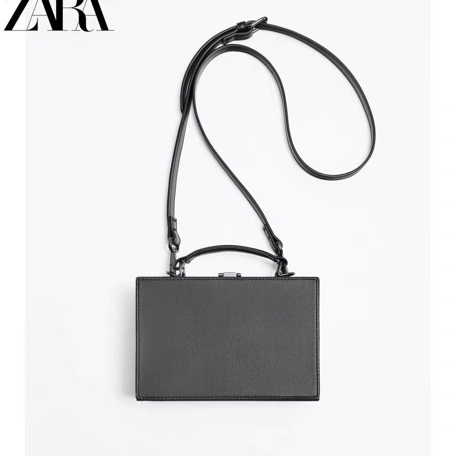 ZARA กระเป๋าสะพายไหล่ กระเป๋าถือ ทรงสี่เหลี่ยม ขนาดเล็ก ใส่โทรศัพท์มือถือได้ สําหรับผู้ชาย 2023
