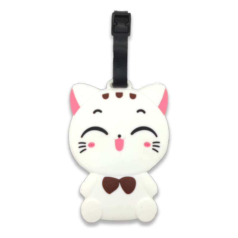 ป้ายแท็กยาง PVC แบบนิ่ม ลายการ์ตูนอนิเมะ สําหรับตกแต่งกระเป๋าเดินทาง