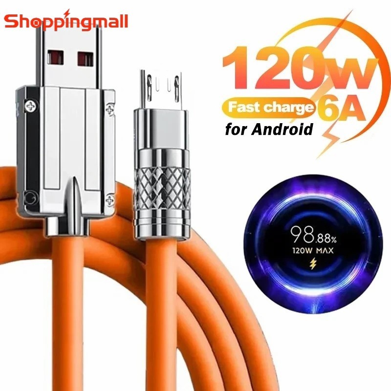 [Sunshine] สายชาร์จโทรศัพท์มือถือ Type-C 120W 6A 1 1.5 2 เมตร ชาร์จเร็วมาก