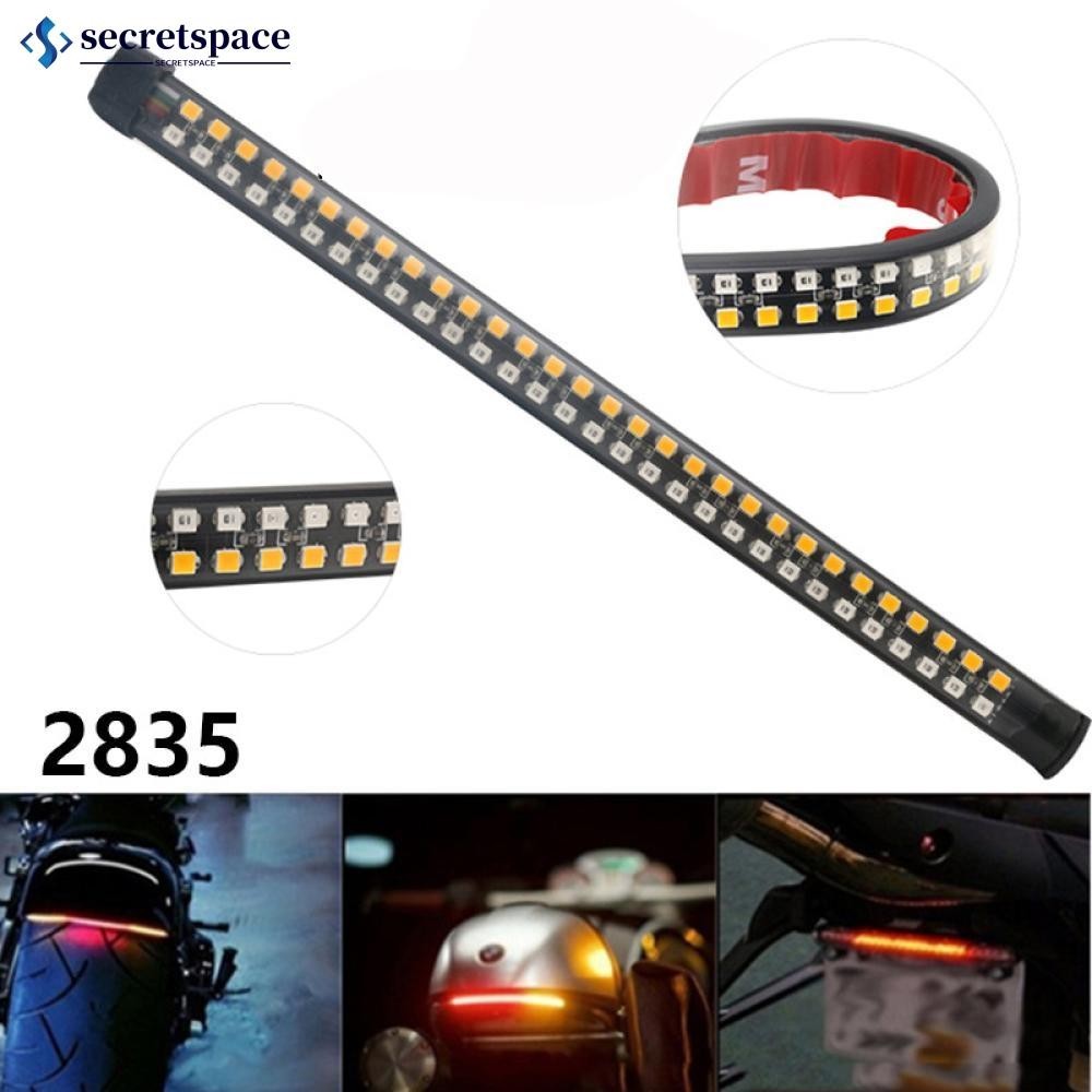 Secretspace แถบไฟเลี้ยว LED 60 90 120 ดวง SMD สีแดงอําพัน สําหรับรถจักรยานยนต์ F5Q3