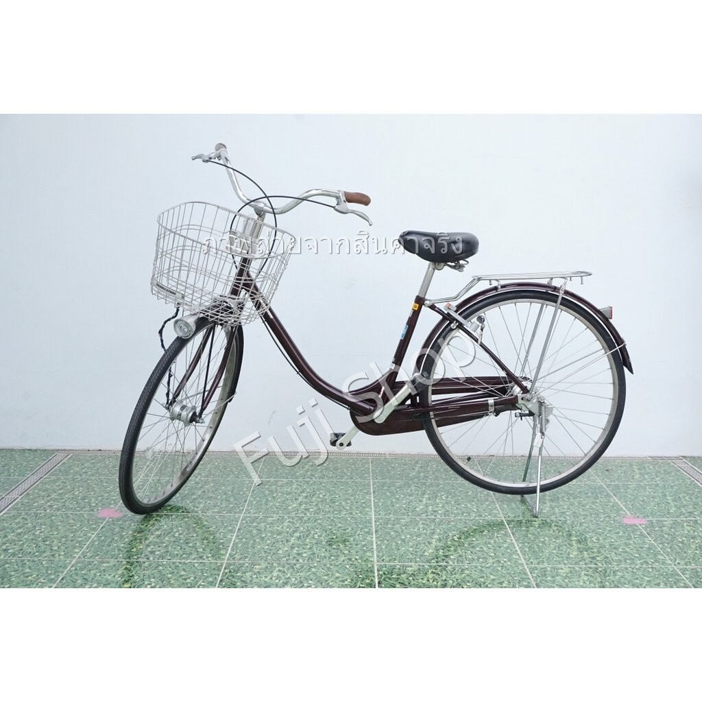 จักรยานแม่บ้านญี่ปุ่น - ล้อ 26 นิ้ว - ไม่มีเกียร์ - Bridgestone - สีน้ำตาล [จักรยานมือสอง]
