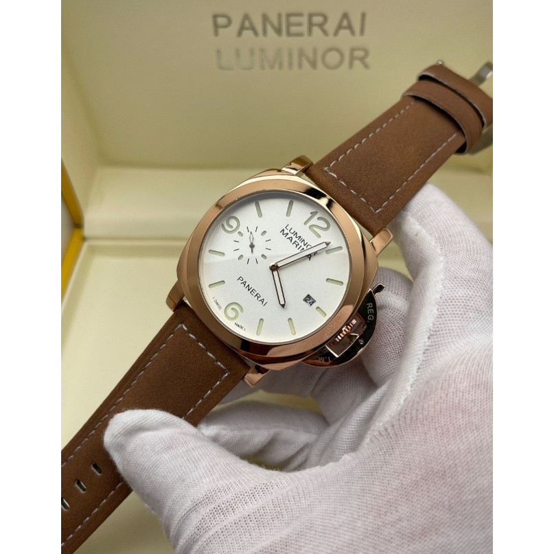 Panerai Panerai Luminor Due Luminor series นาฬิกาข้อมือควอทซ์ สายหนัง สเตนเลส 38 มม. สําหรับผู้ชาย
