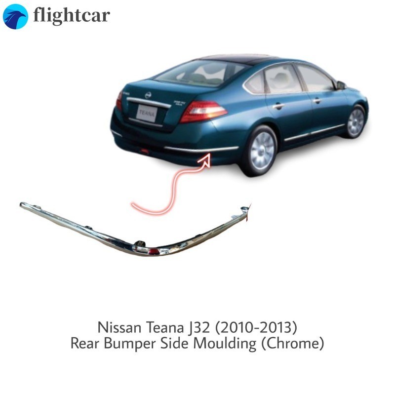 (FT) กันชนหลัง สีโครเมี่ยม สําหรับ Nissan Teana J32 (2010 2011 2012 2013)