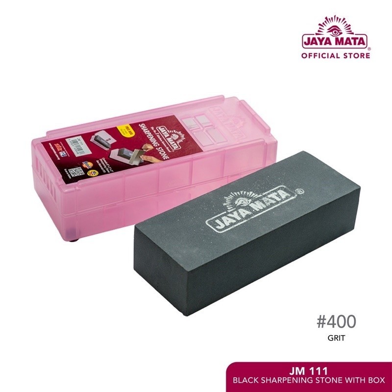 JAYA MATA Grit 400 Black Single Sided Sharpening Stone (JM111) [Honing_Whetstone_Knife Sharpener_Bat