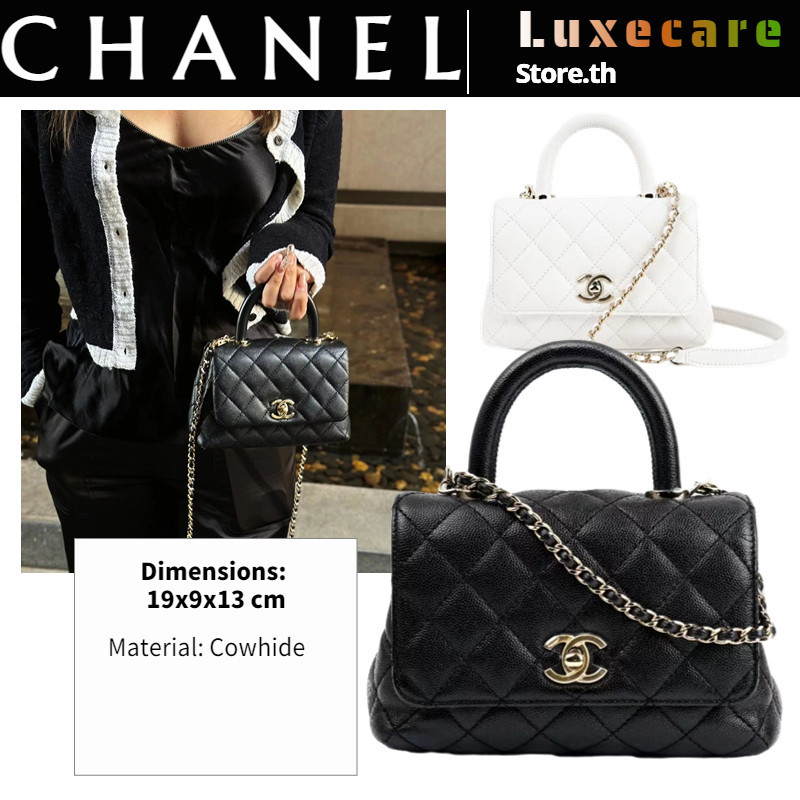 ♞1 ชาแนลChanel COCO handle MINI Women/Shoulder Bag กระเป๋าโซ่/กระเป๋าถือ
