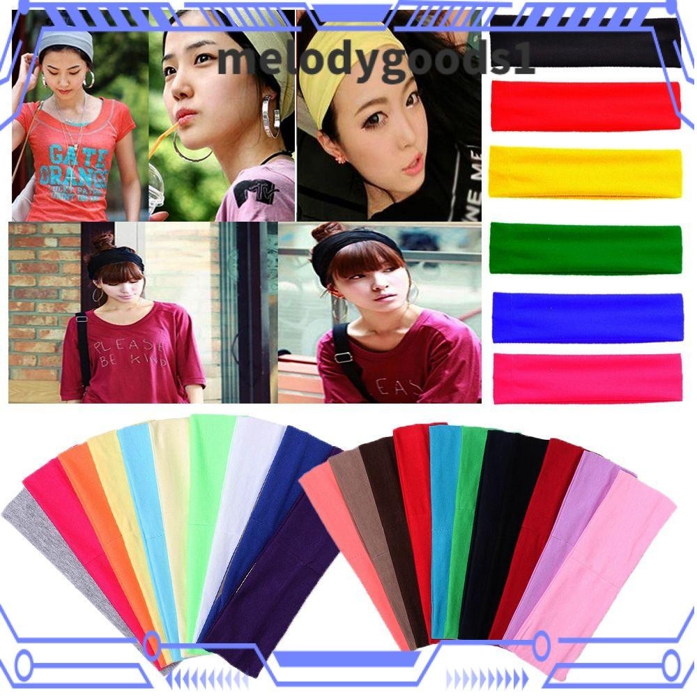 Melodygoods1 ที่คาดผม แบบยืดหยุ่น อุปกรณ์เสริม สําหรับเต้นรํา เล่นโยคะ กลางแจ้ง