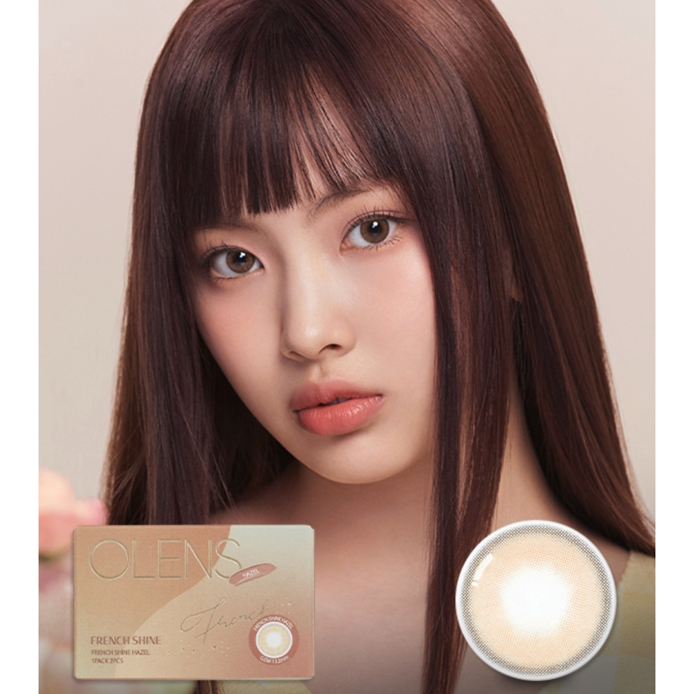 (มาใหม่พร้อมส่ง ) Olens รุ่น French Shine สี Hazel และ Gray (คอนแทคเลนส์รายเดือน), คอนแทคเลนส์เกาหลี