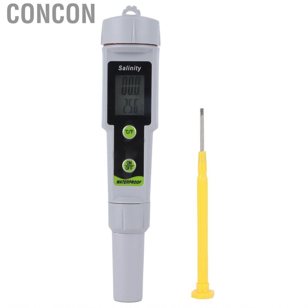 Concon Digital Salinity Meter Durable 0-199.9 Ppt Detector For Drinking Water