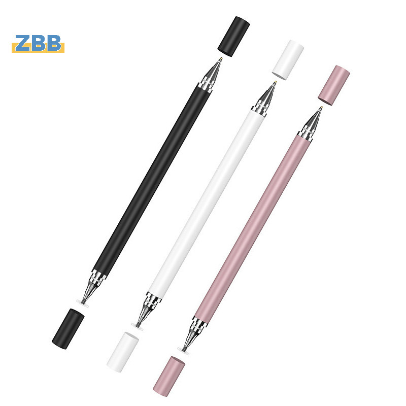 Zbb&gt; 2 In 1 ปากกาสไตลัส สําหรับโทรศัพท์มือถือ แท็บเล็ต ดินสอสัมผัส ตัวเก็บประจุ สําหรับ Samsung สากล โทรศัพท์ Android วาดภาพหน้าจอ ดินสอ ใหม่