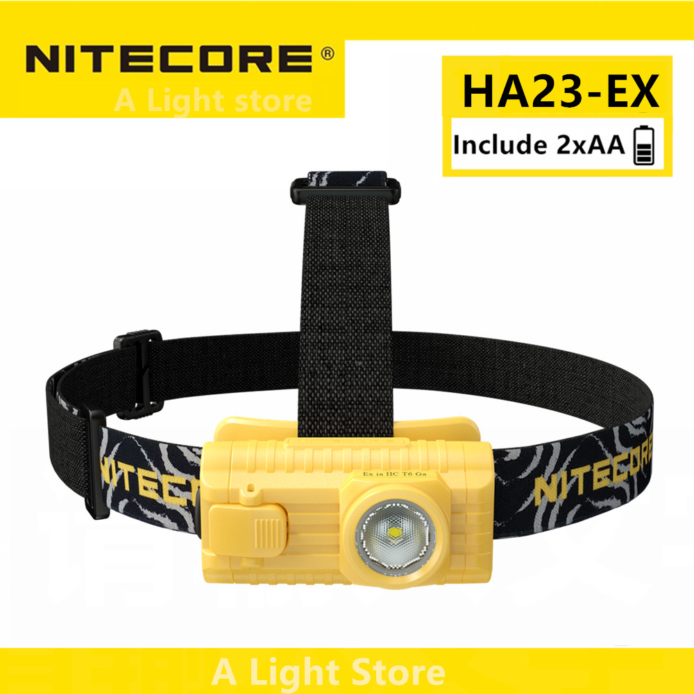 Nitecore HA23-Ex ไฟฉายคาดศีรษะ แบบพกพา ชาร์จไฟได้ สําหรับตกปลา