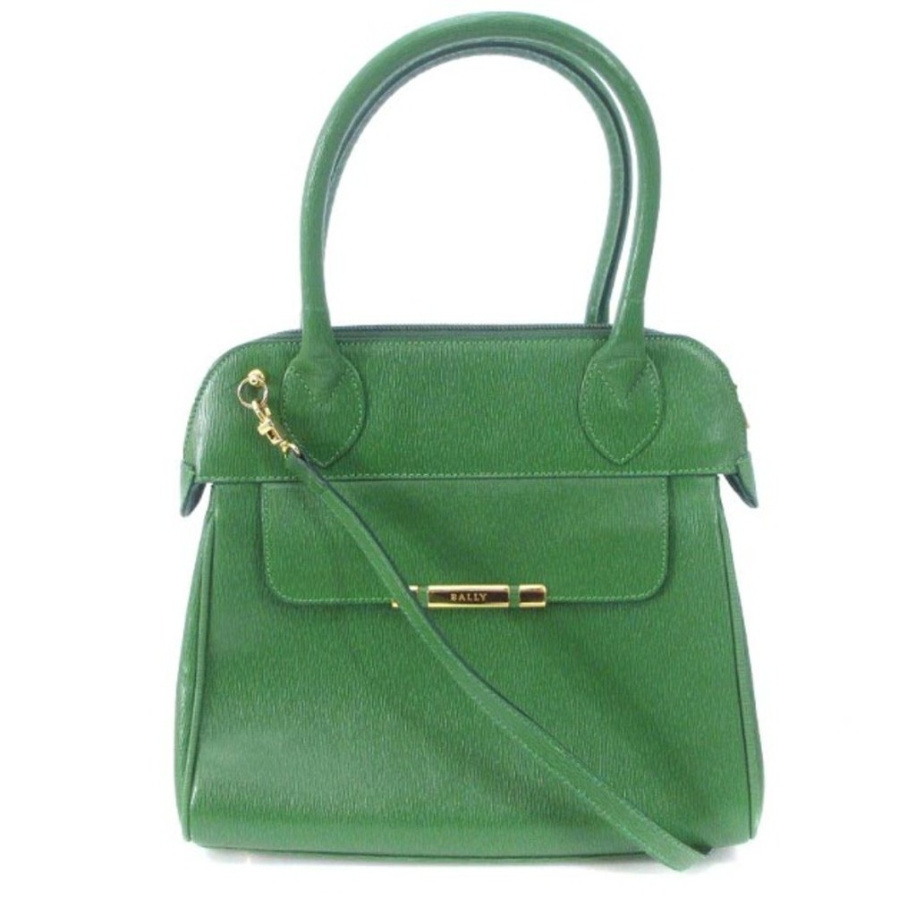 Bally BALLY 2 Way Shoulder Bag Hand Leather Green Green Bag Direct from Japan Secondhand