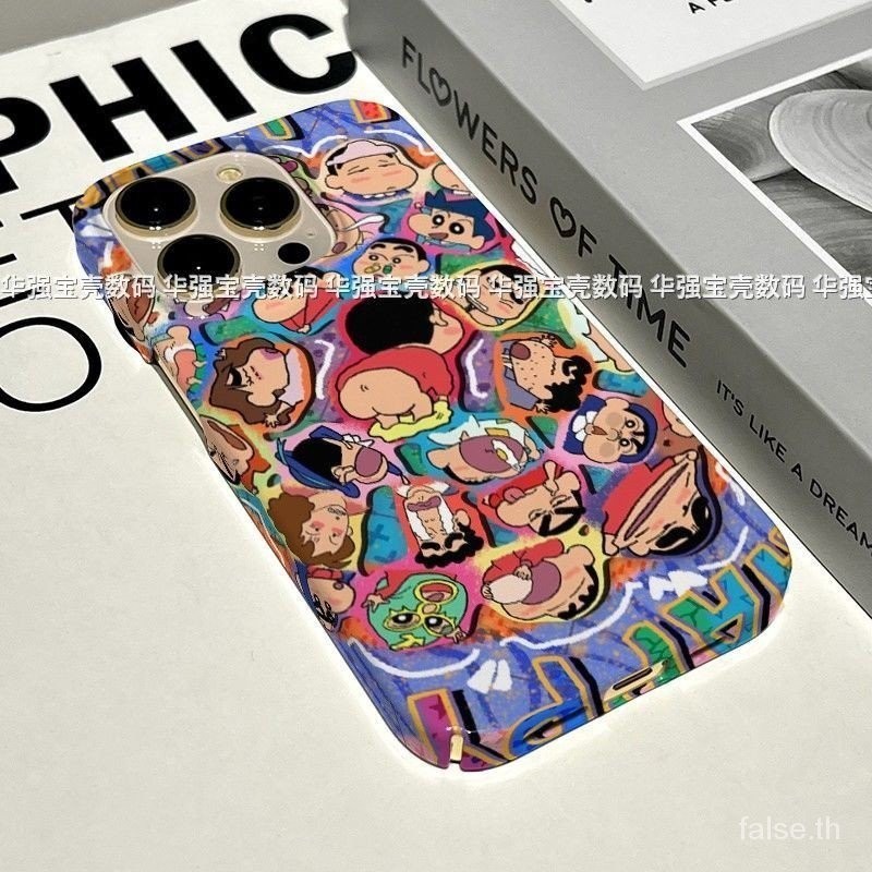 เคสโทรศัพท์มือถือแบบแข็ง กันกระแทก ลายชินจัง สําหรับ iPhone 15 Pro Max 14 Pro XR 8 Plus 7 Plus XS Ma