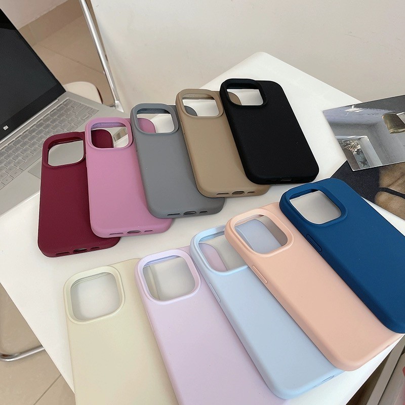เคสกำมะหยี่ Silicone case สำหรับ ไอโฟน iPhone 15 14 13 12 11 7,8,Pro Max Plus PROMAX 7plus เคสซิลิโคน ลบรอยปากกาได้