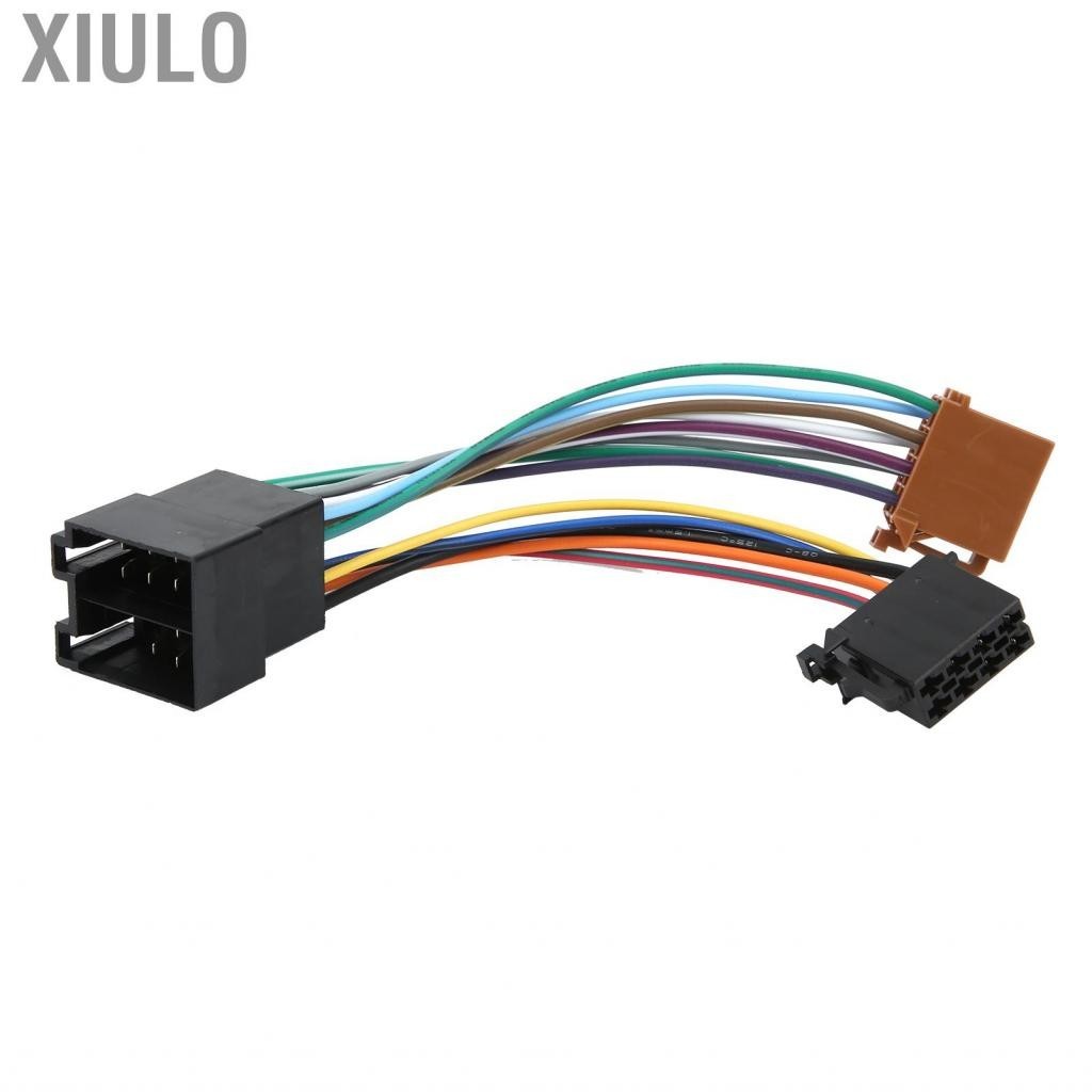 Xiulo ISO Cable Connector  Stereo Radio Wiring Harness Adaptor Durable Heat Resistant Wearproof ABS Anticorrosion Replacement for Peugeot 405 1992-1997 Cars