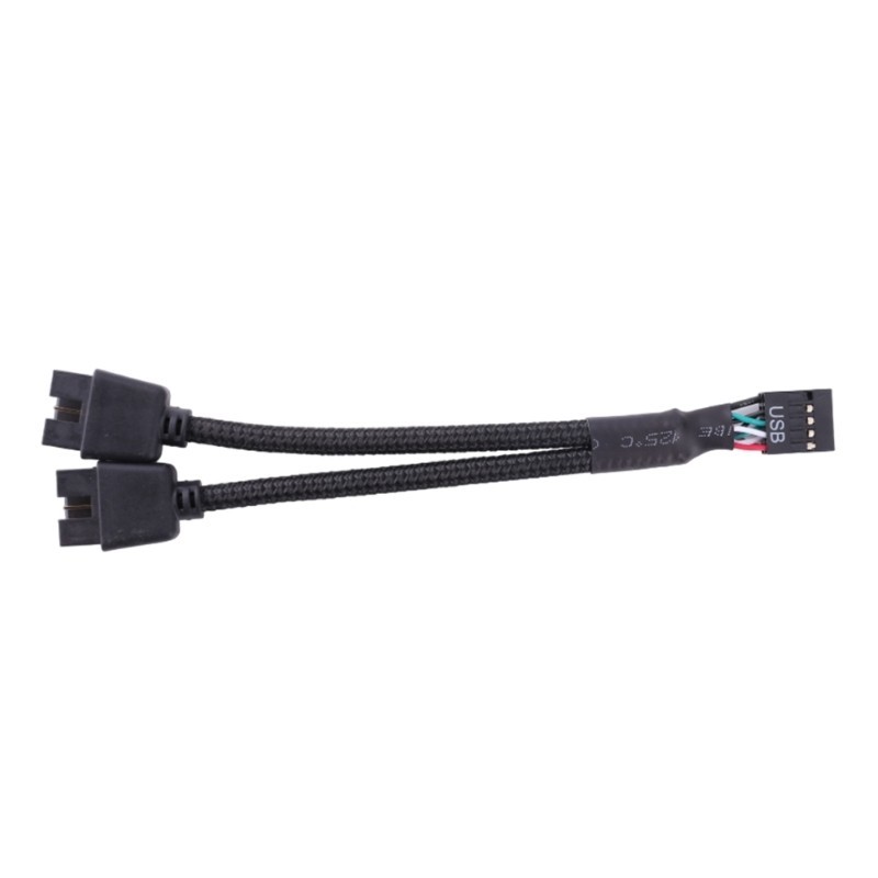 Met 9Pin USB Header Female 1 ถึง 2 Male Extension Splitter Cable Connector Adapter