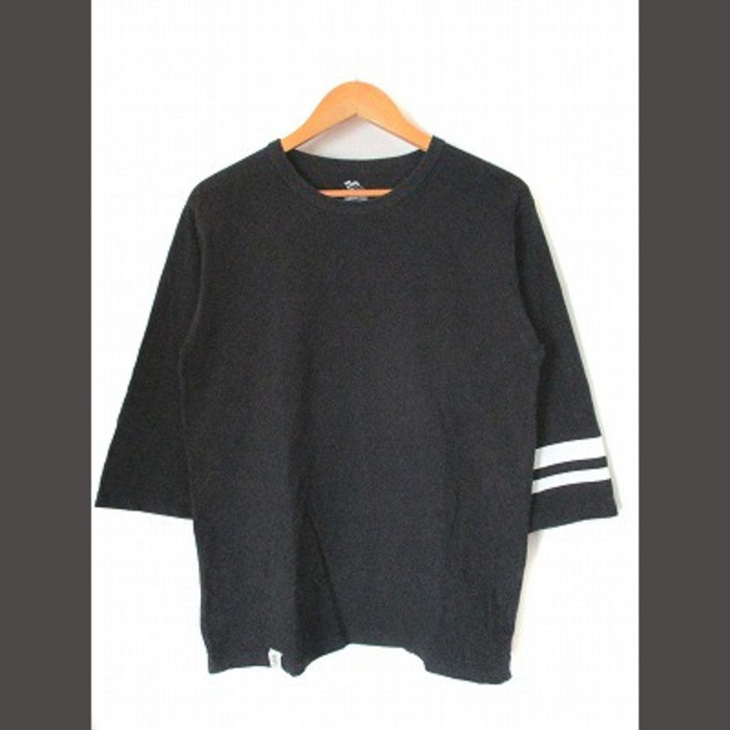 Momotaro Jeans Battle 3/4 Sleeve Tee Cut and Sewn Black M Direct from Japan Secondhand