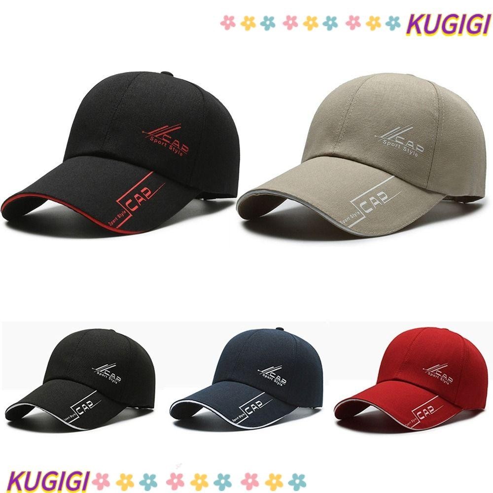 Kugigi หมวกเบสบอล ปรับขนาดได้ หมวกกันแดด อเนกประสงค์ แฟชั่น ปีกยาว หมวกพ่อ สีพื้น สําหรับผู้ชาย ผู้หญิง