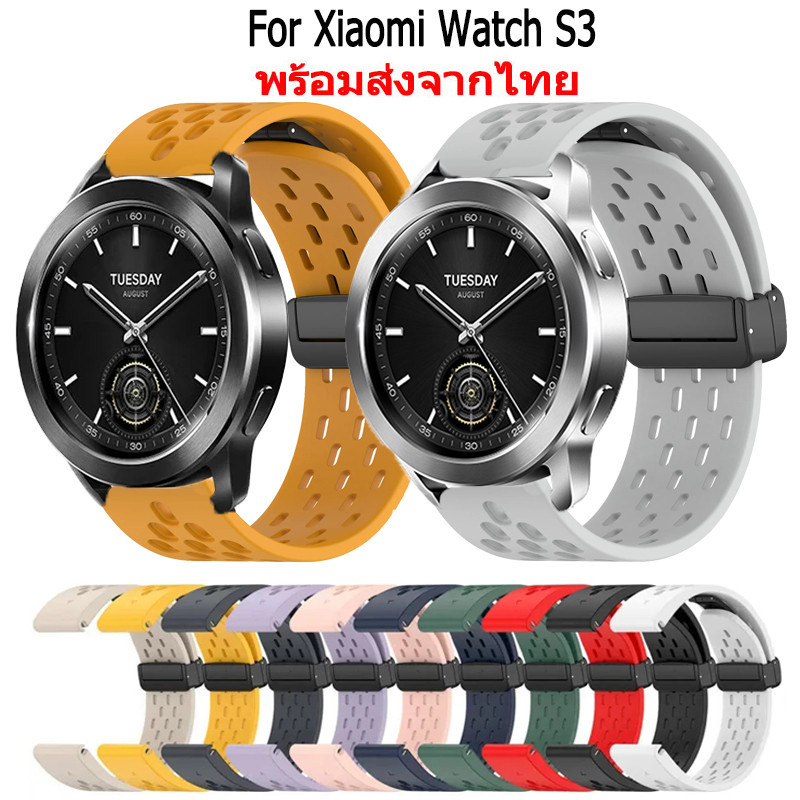 Xiaomi สายนาฬิกาข้อมือซิลิโคน หัวเข็มขัดแม่เหล็ก สําหรับ Xiaomi Watch S3 Smartwatch