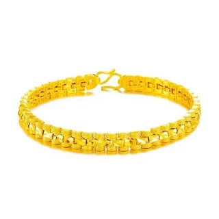 สร้อยข้อมือ ชุบทอง 24K จี้รูปดอกไม้ เหมาะกับของขวัญ สําหรับผู้หญิง กำไลทอง กำไลข้อมือ กําไล ข้อมือ