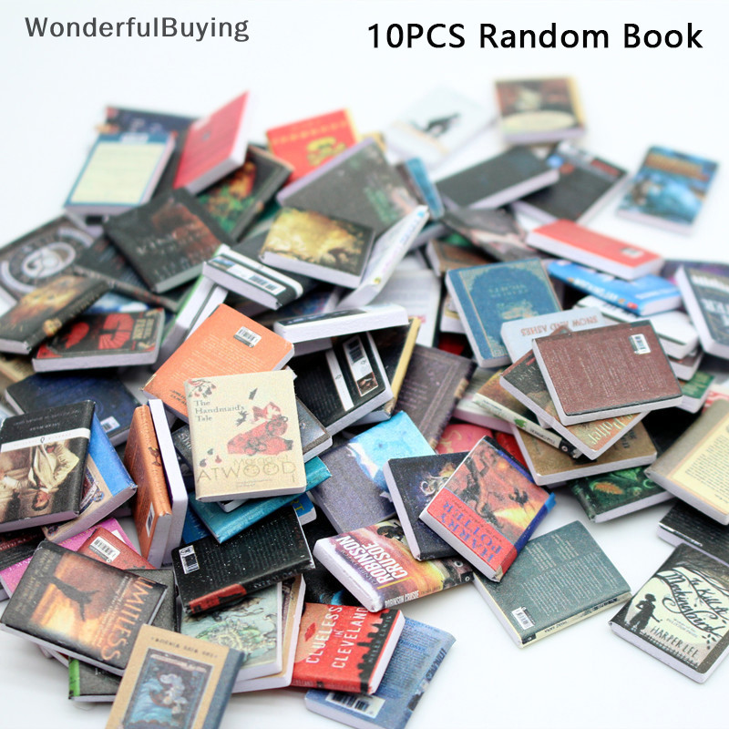 Wbth โมเดลหนังสือนิตยสารจิ๋ว สําหรับตกแต่งบ้านตุ๊กตา 10 ชิ้น