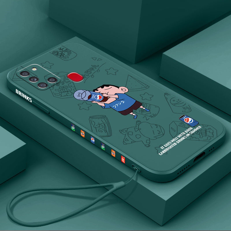 เคส For Samsung A21S tpu แฟชั่นคู่โทรศัพท์มือถือนิ่ม CKXX