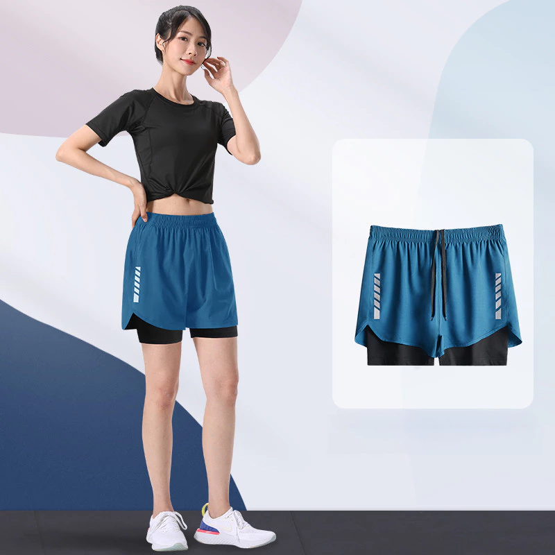 MANSTR M-5XL กางเกงขาสั้นวิ่ง 2-in-1 Dry-Fit Unisex thumbnail 6
