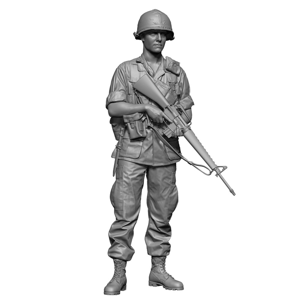 1/35 Vietnamwar US ปืนไรเฟิล 2, ทหารฟิกเกอร์โมเดลเรซิ่น, ธีมทหาร, ชุดประกอบและไม่ได้ทาสี
