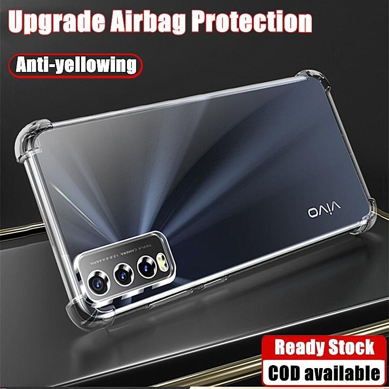 สําหรับ Vivo V2043 V2026 V2027 V2028 V2029 V2032 V2033 V2034 V2037 V2038 V2042 V2043 V2048 V2052 V2054 V2070 V2101 กันกระแทกโปร่งใสป้องกันซิลิคอนป้องกันการล่มสลาย