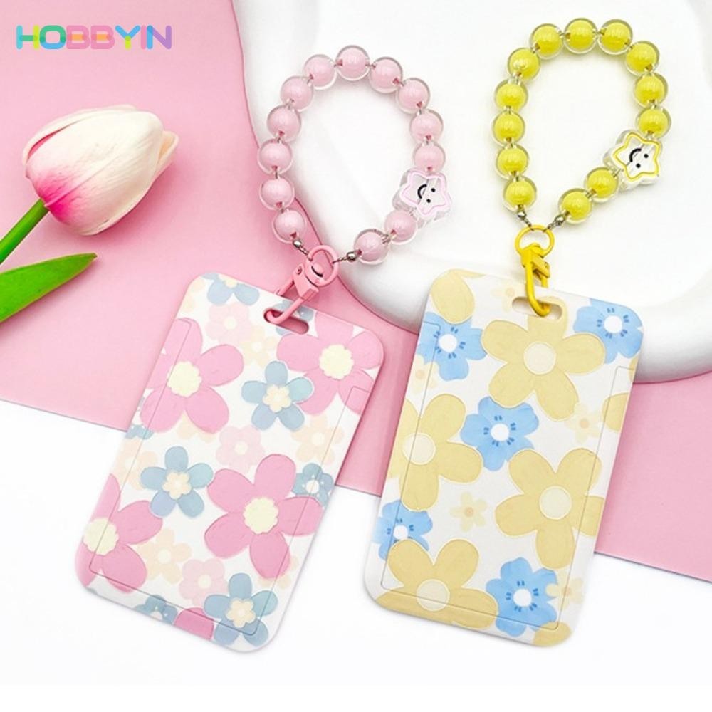 HOBBYIN ที่ใส่บัตร, แขนป้องกันเชือกยาว, แบบพกพาพร้อมเชือกเส้นเล็ก ID/Bus/บัตรธนาคาร