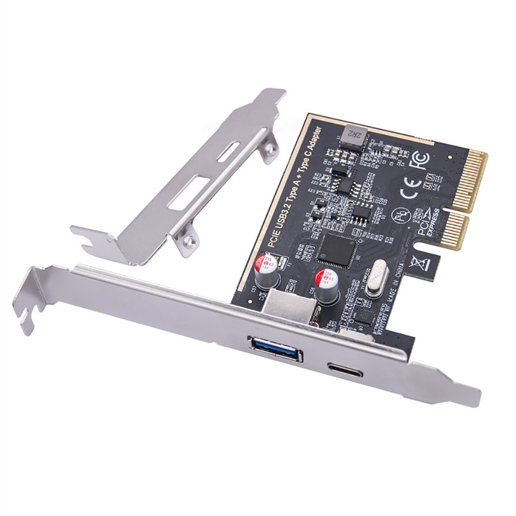 Pci-e X4 ถึง TYPE-C + A การ์ดขยาย USB3.2 gen2 Dual-Channel 10Gbps PCI Express อะแดปเตอร์ Riser การ์ดสําหรับ 4U 2U แชสซี PC Desktop