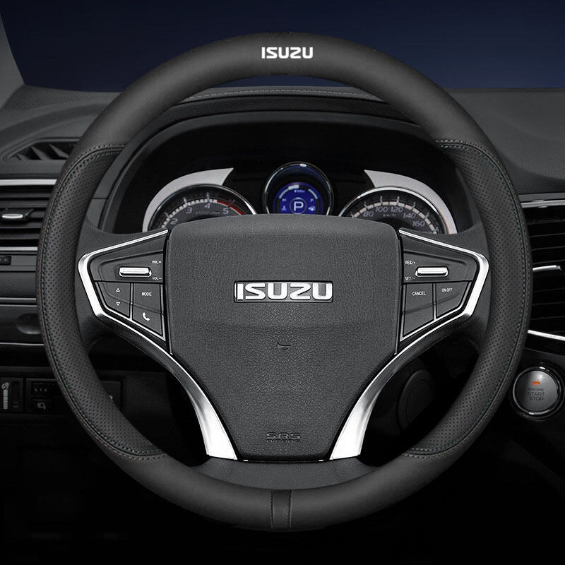 1 ชิ้นบางเฉียบสบายระบายอากาศหนังแท้พวงมาลัยฝาครอบล้อลื่นกันเหงื่อเหมาะสําหรับ Isuzu Crosswind Panther Mux D Max Alterra Hilander Sportivo