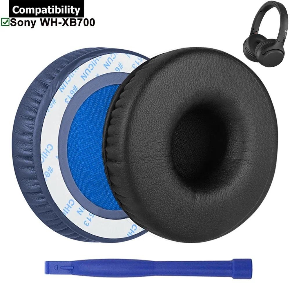1 คู่เปลี่ยนแผ่นรองหูฟังแผ่นรองหูฟัง Muffs เบาะอะไหล่ซ่อมสําหรับ Sony WH-XB700 WHXB700 WH XB700 หูฟั
