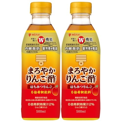 Mitsukan Mellow Apple Vinegar with Honey Apple 500ml x 2 bottles [Food with Functional Claims] Vineg