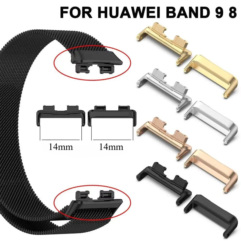 2 ชิ้น 14 มิลลิเมตร 12 มิลลิเมตรนาฬิกาข้อมือ WatchBand สายคล้องอะแดปเตอร์สําหรับ Huawei Band 11 Pro 10 9 8 สายรัดข้อมือสมาร์ทวอทช์ขั้วต่อโลหะ