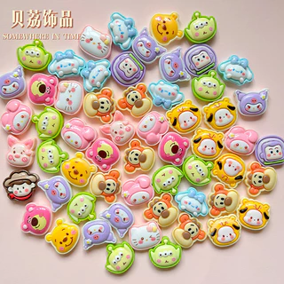 [100ในสต็อก] เครื่องประดับเรซินหัวซานริโอเงา DIY ครีมเจลเคสโทรศัพท์กิ๊บติดผมรองเท้าหลุมอุปกรณ์ดิสนีย์