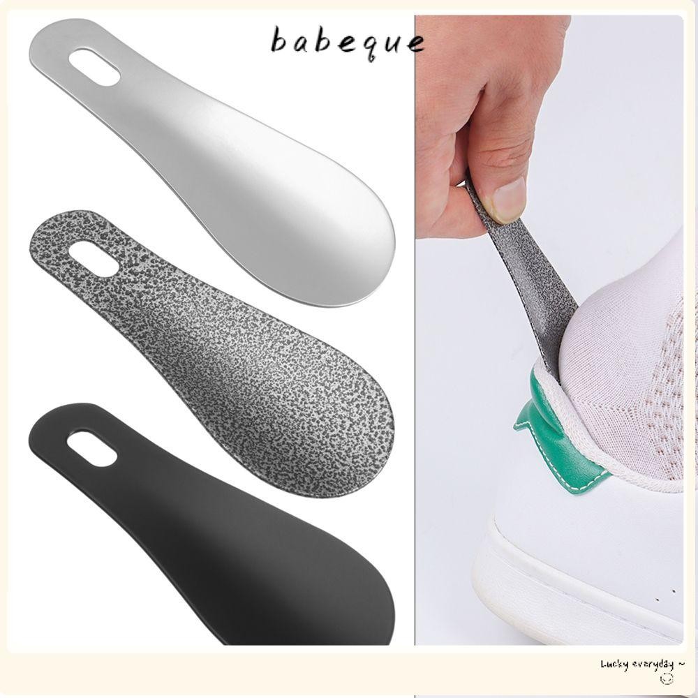 Babeque ที่ดึงรองเท้า อุปกรณ์ยกรองเท้าแบบพกพาทรงช้อนมืออาชีพ