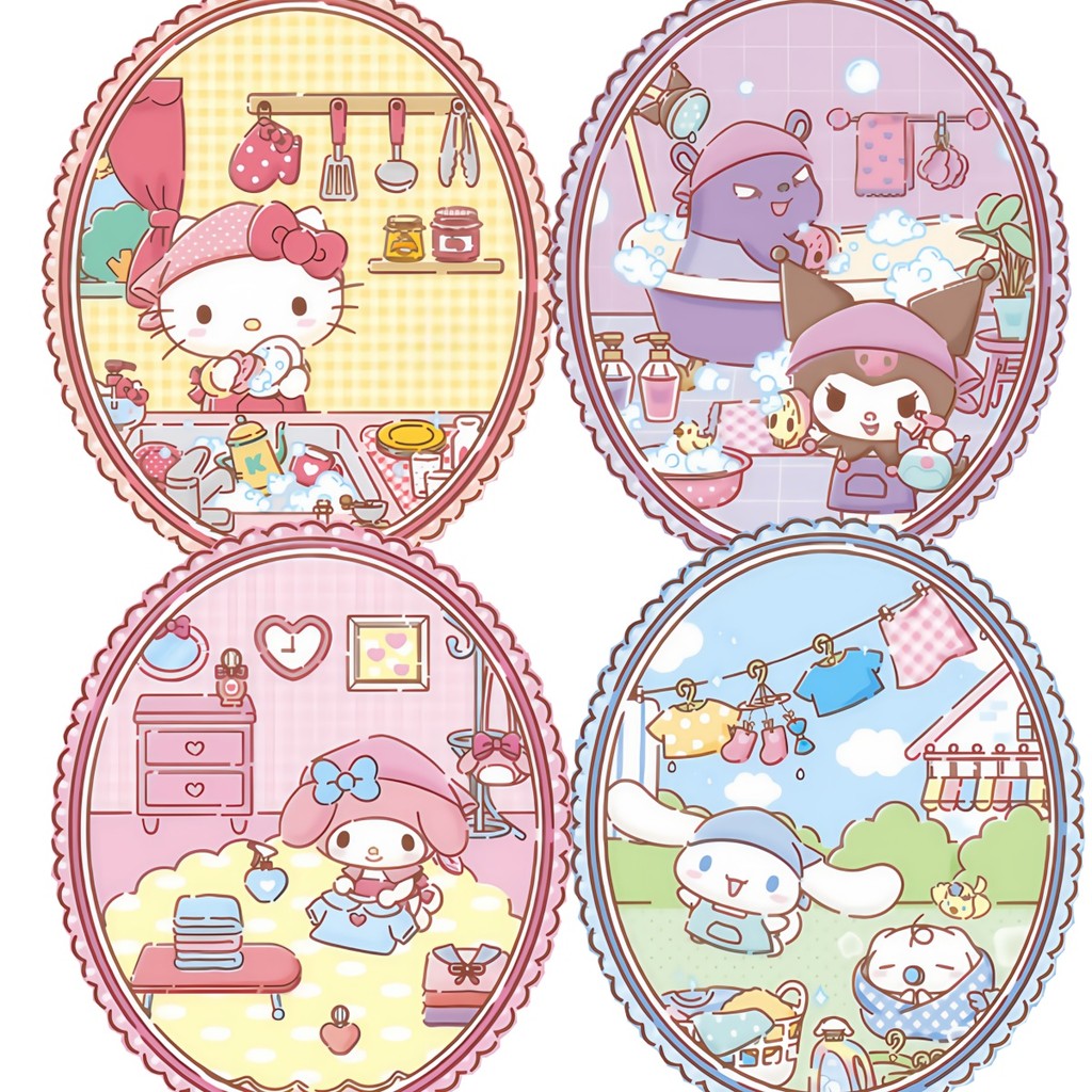 Sanliou คอลเลกชันสติกเกอร์กันน้ํากระดาษ Scrapbooking วัสดุสมุดภาพชุด 01