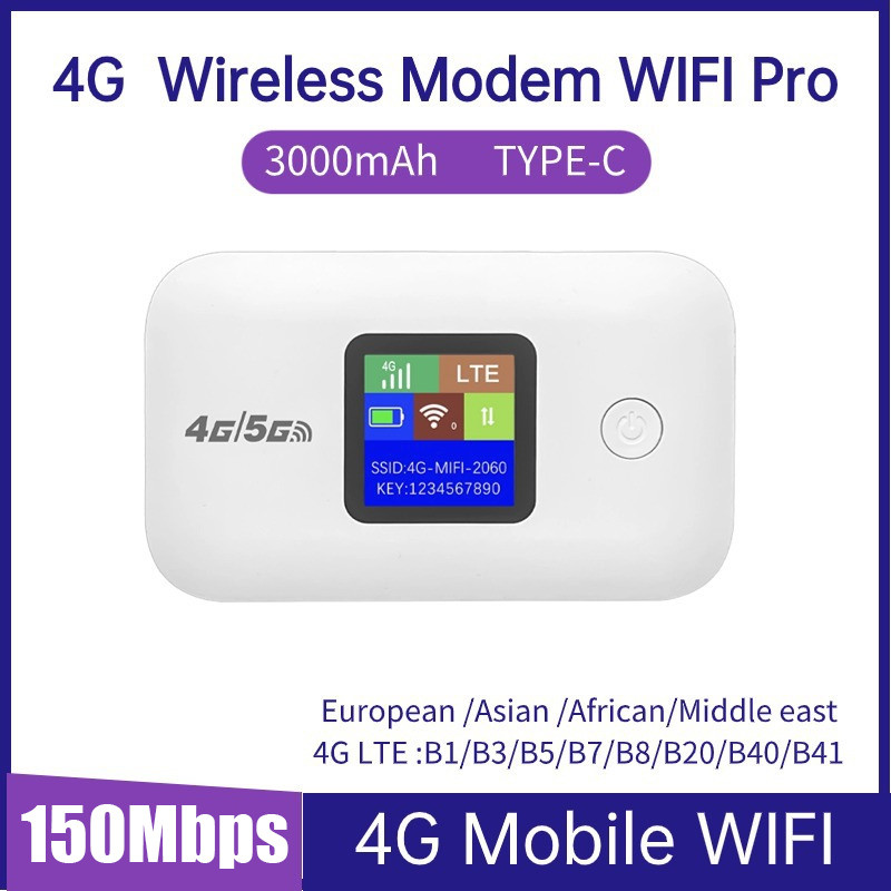 Pocket WiFi ใส่ซิม Wireless 3000mAh 4G Router SIM AIS True NT เราเตอร์ใส่ซิม 5G เราเตอร์ WiFi ใส่ซิม
