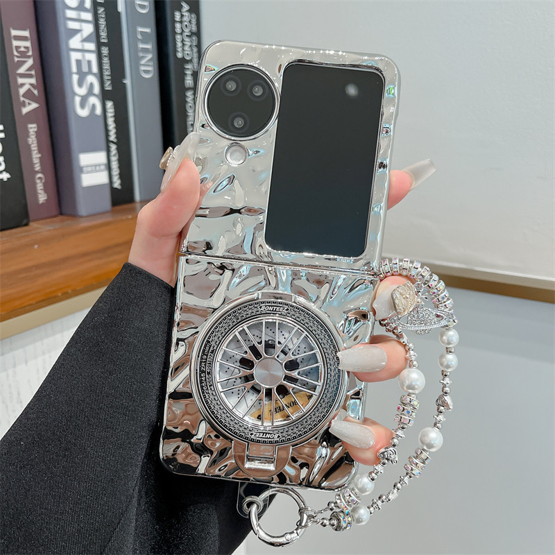 Luken สําหรับ OPPO ค้นหา N2 N3 flip Luxury Electroplated Gyroscope ผู้ถือสายรัดข้อมือเคสโทรศัพท์สําหรับ OPPO ค้นหา N3 flip Find N2 flip Mi Mix flip