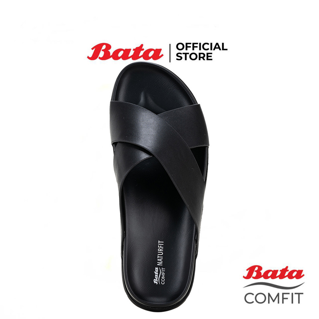 Bata شبشب رجالي صحي Naturfit ‏Independence — أسود — صورة 4