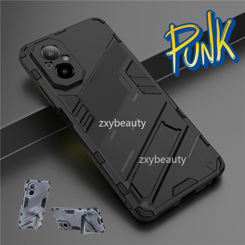 เคสโทรศัพท์มือถือ กันกระแทก พร้อมที่ตั้งวาง สไตล์พังก์ สําหรับ Realme C67 4G 2023 C67 C 67