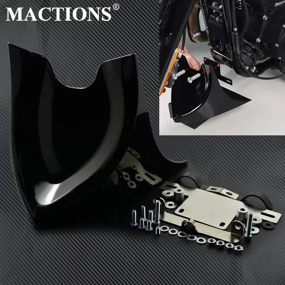BB Motorcycle Universal Black Lower Chin Fairing Front Spoiler For Harley Sportster Dyna Fatboy Softail Touring Street G
