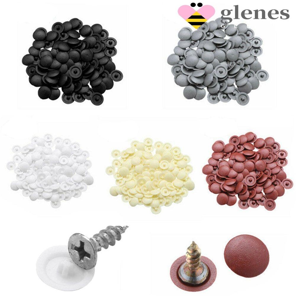 Glenes ฝาปิดสกรู พลาสติก สําหรับซ่อนนน็อต เฟอร์นิเจอร์ รถยนต์ บ้าน 100 ชิ้น